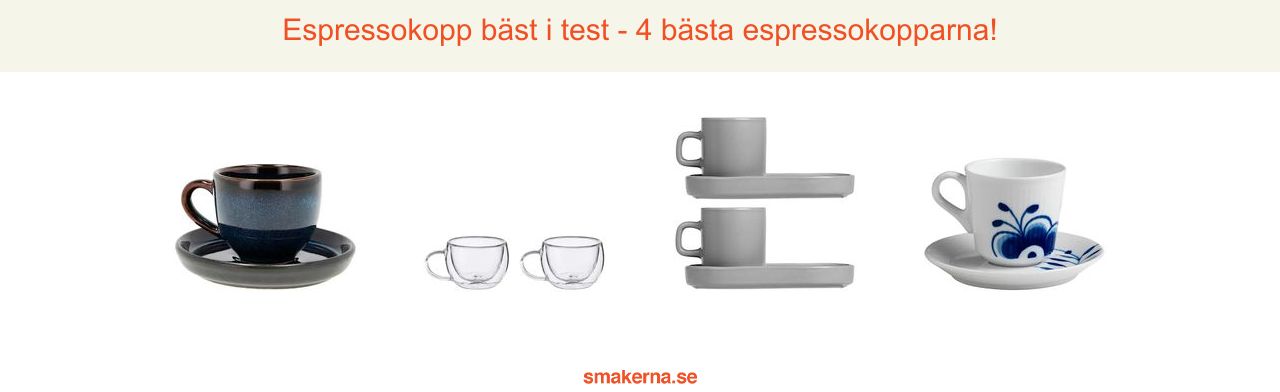 Espressokoppar bäst i test