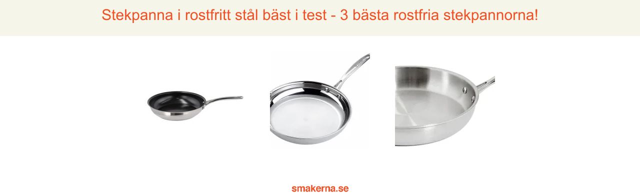 Stekpanna rostfritt stål bäst i test